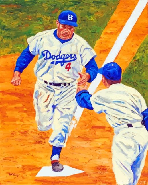 Baseball Dodgers Players Painting By Numbers Kits