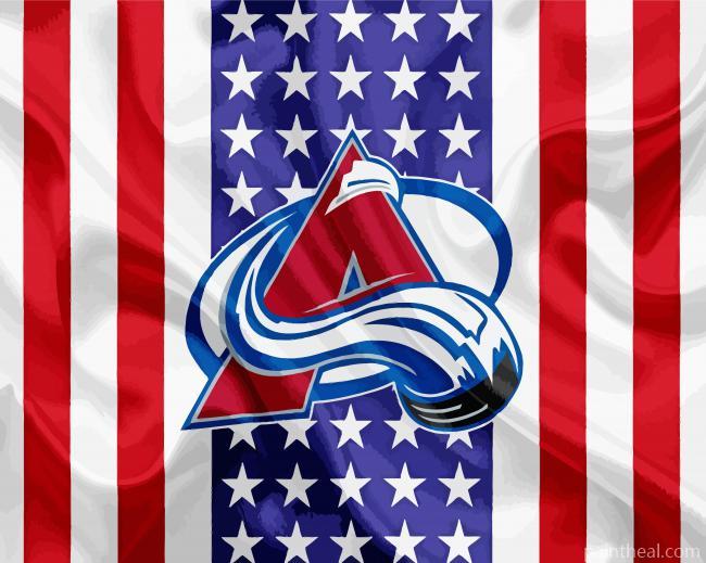 Avalanche Hockey Emblem Painting By Numbers Kits