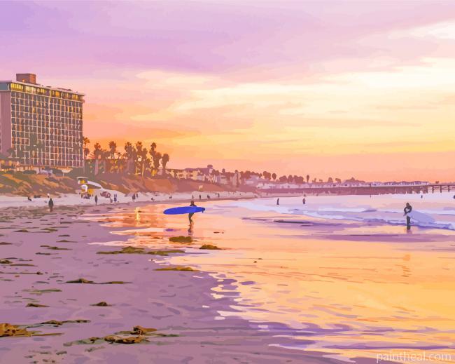 US Pacific Beach San Diego Painting By Numbers Kits