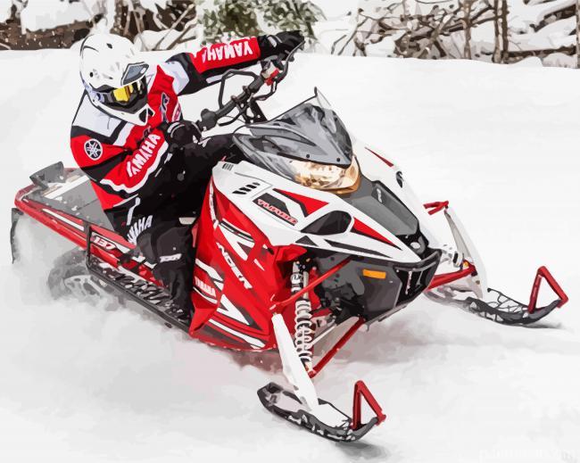 Yamaha Snowmobile Painting By Numbers Kits