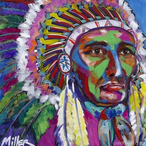 Indian Colorful Men Painting By Numbers Kits