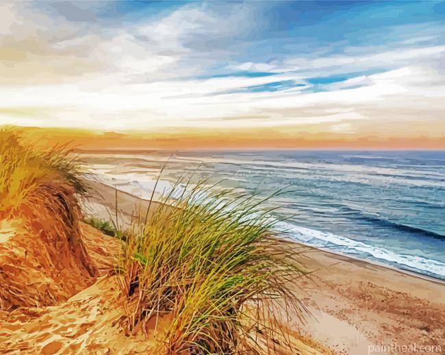 Cape Cod Beach At Sunset Painting By Numbers Kits