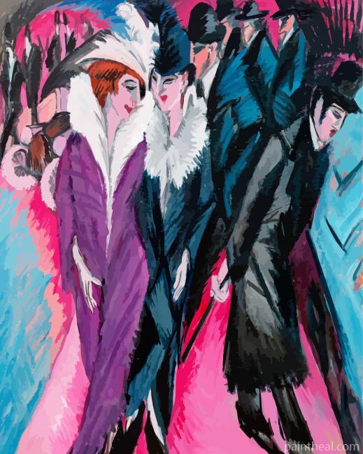 Kirchner Street Berlin Painting By Numbers Kits