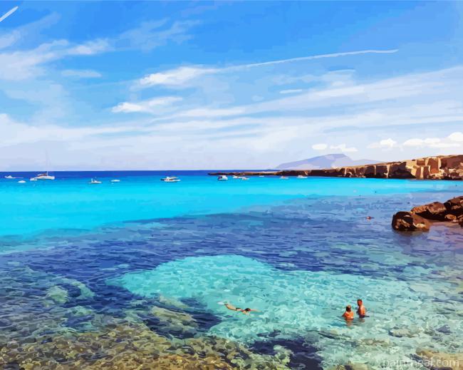 Azzurra Island Seascape Painting By Numbers Kits
