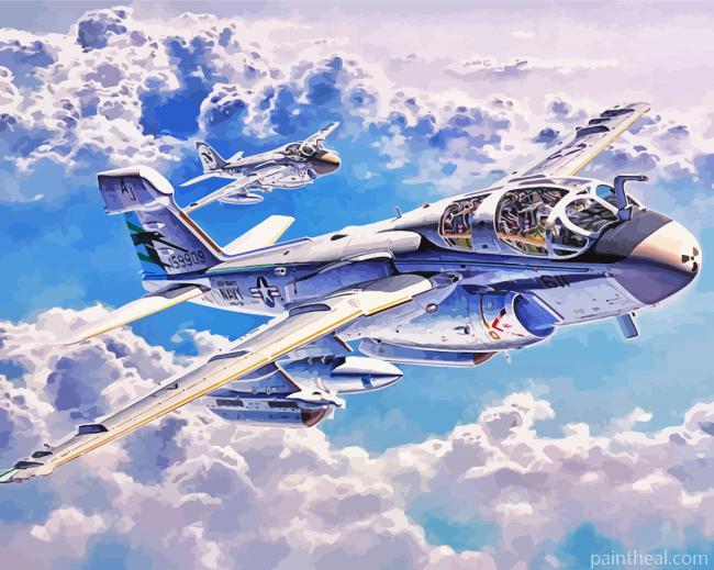 Northrop Grumman EA6B Prowler Painting By Numbers Kits