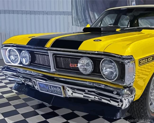 Classic Ford Falcon GT Car Painting By Numbers Kits