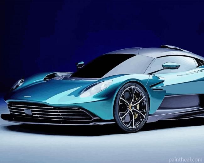 Blue Aston Martin Painting By Numbers Kits
