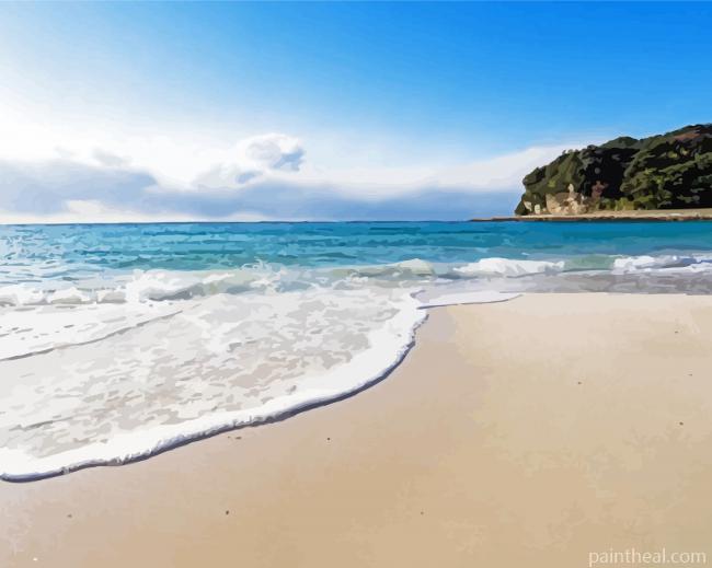 Beach Japan Ocean Painting By Numbers Kits
