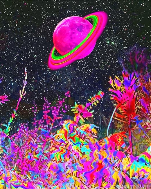 Aesthetic Colorful Space Painting By Numbers Kits