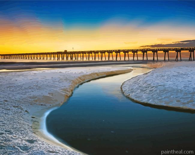 Panama City Beach Pier Painting By Numbers Kits