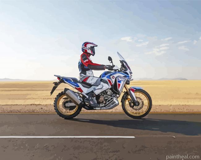 Honda Africa Twin On Road Painting By Numbers Kits
