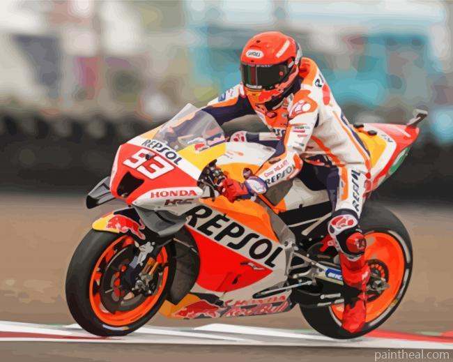 Moto Gp Raccing Painting By Numbers Kits