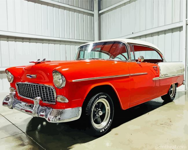 Aesthetic 1955 Chevrolet Car Painting By Numbers Kits
