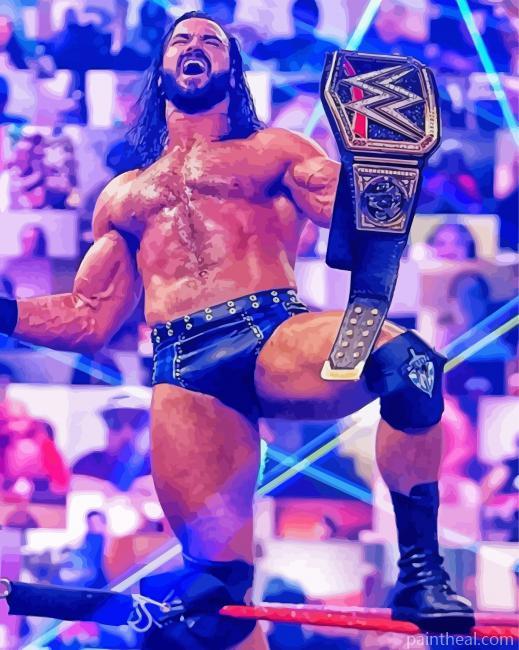 Drew McIntyre WWE Champion Painting By Numbers Kits