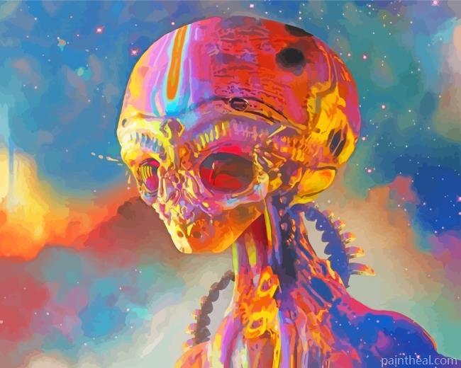 Colorful Alien Painting By Numbers Kits