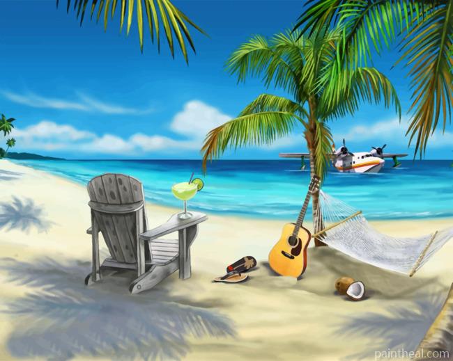 Summer Beach Painting By Numbers Kits