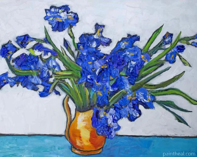 Van Gogh Irises Vase Painting By Numbers Kits