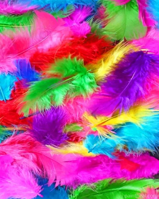 Colorful Feathers Painting By Numbers Kits