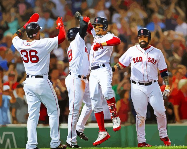 Red Sox Baseball Team Painting By Numbers Kits
