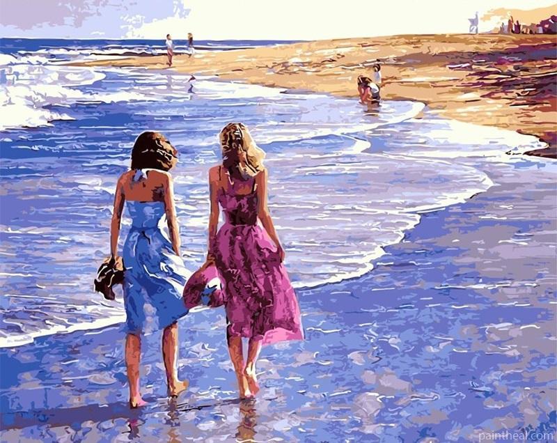 Beach Seascape Landscape Painting By Numbers Kits