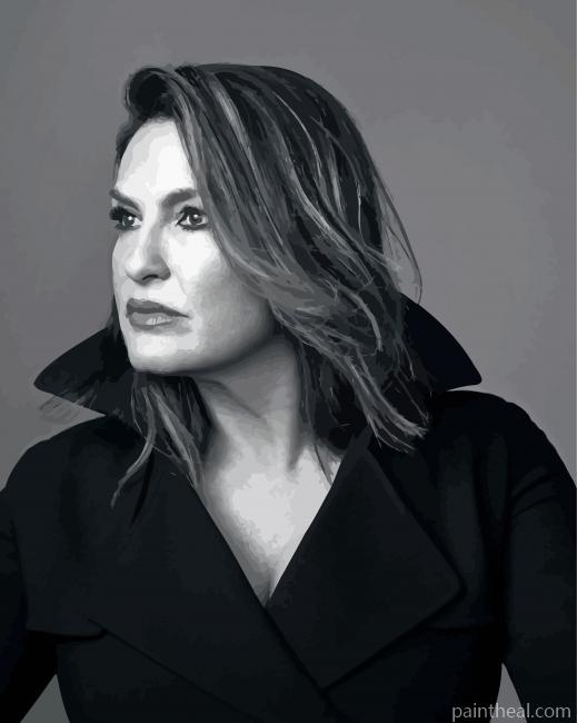 Monochrome Mariska Hargitay Painting By Numbers Kits