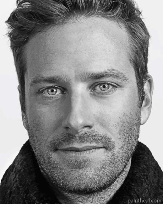 Armie Hammer Black and White Painting By Numbers Kits