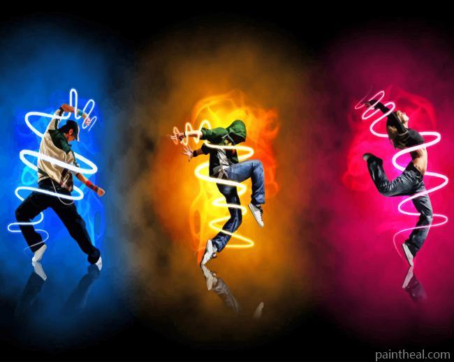 Hip Hop Dancers Painting By Numbers Kits