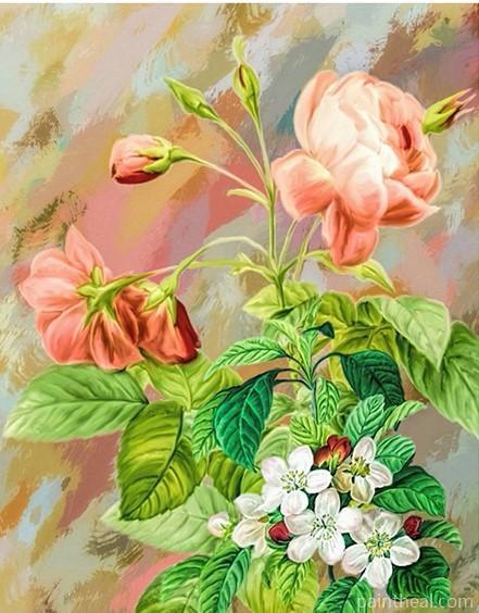 Spring Garden Flowers Painting By Numbers Kits