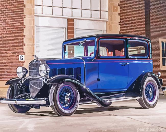 Blue 32 Chevy Painting By Numbers Kits