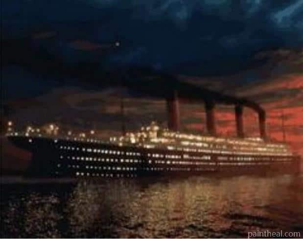 Titanic in The Ocean Seascape Painting By Numbers Kits