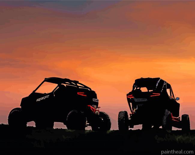 Polaris Rzr Silhouette Painting By Numbers Kits
