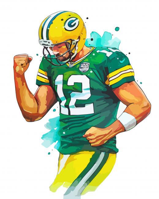 Aaron Rodgers Packers Painting By Numbers Kits