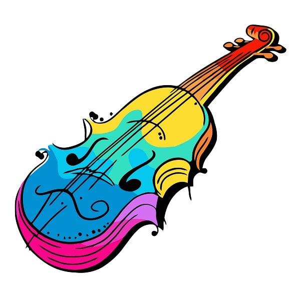 Colorful Violin Painting By Numbers Kits