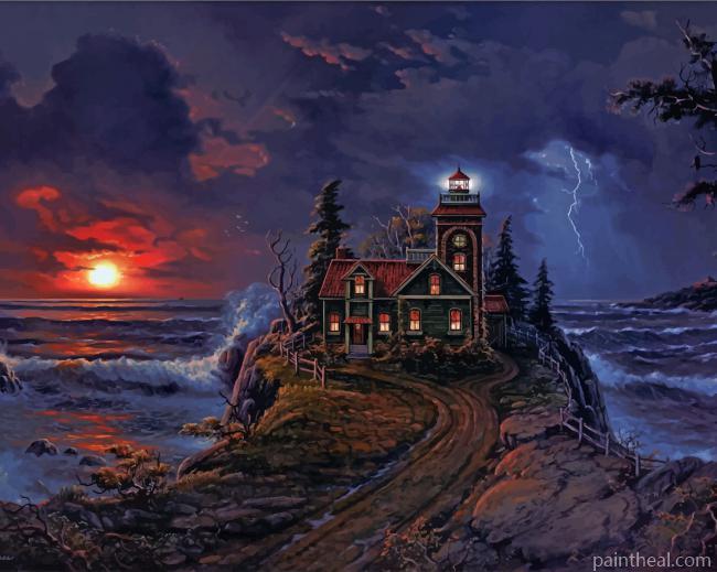 Cabin By Sea Painting By Numbers Kits