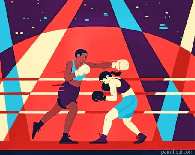 Kickboxing Girls Painting By Numbers Kits