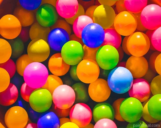 Colorful Balls Painting By Numbers Kits