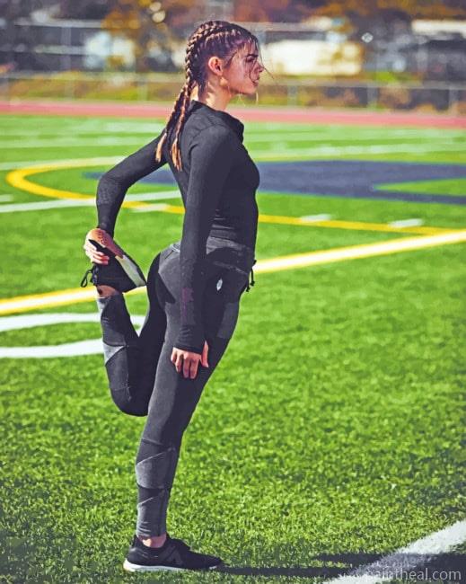 Girl Doing Sport Painting By Numbers Kits