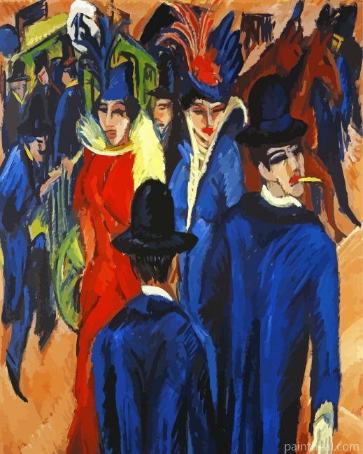 Kirchner Berlin Street Scene Painting By Numbers Kits
