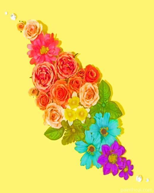 Multicolored Flowers Painting By Numbers Kits