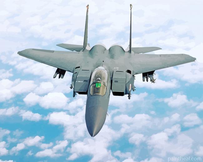 Aesthetic Fighter Jet 15E Painting By Numbers Kits