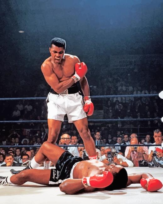 Mohammad Ali VS Sonny Liston Painting By Numbers Kits