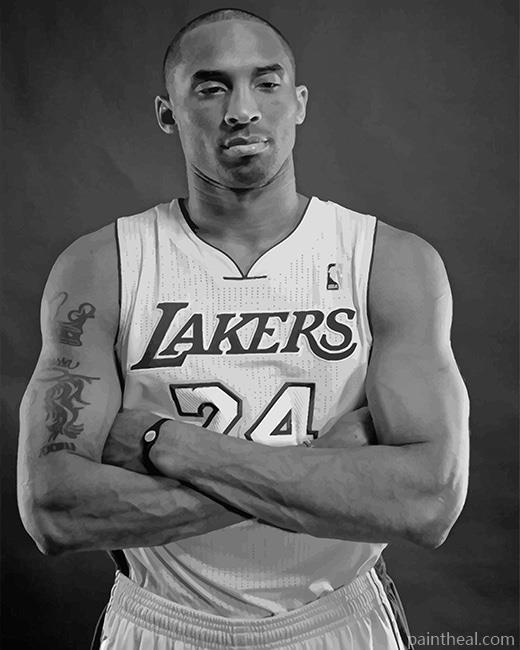 Kobe Bryant Black and white NEW Painting By Numbers Kits
