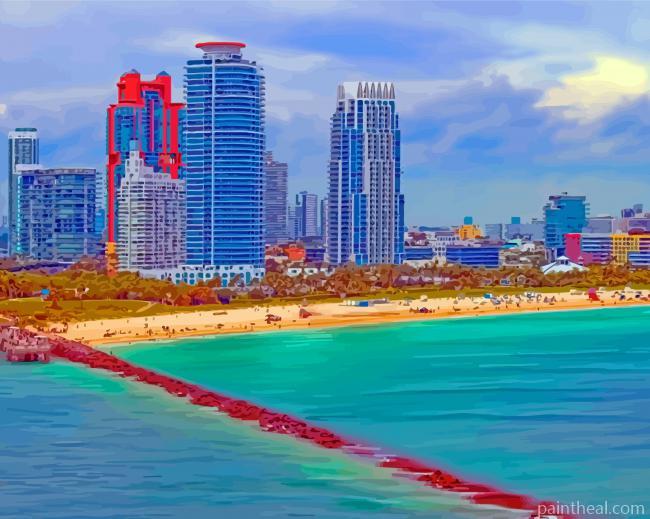 South Beach Miami Painting By Numbers Kits