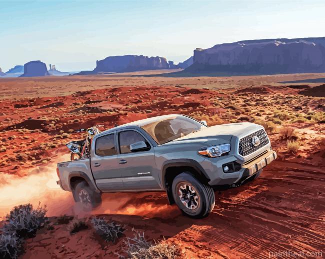Truck In Desert Engines Painting By Numbers Kits