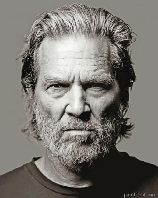 Jeff Bridges Black And White Painting By Numbers Kits