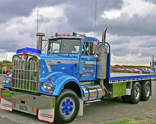 W924 Blue Truck Painting By Numbers Kits