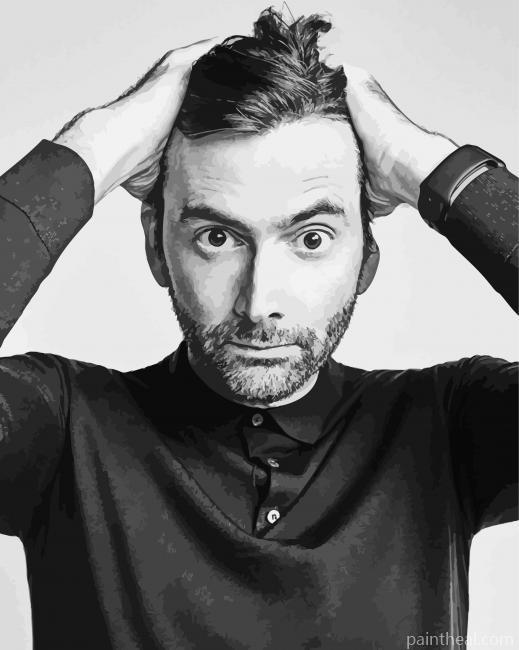 Black And White David Tennant Painting By Numbers Kits