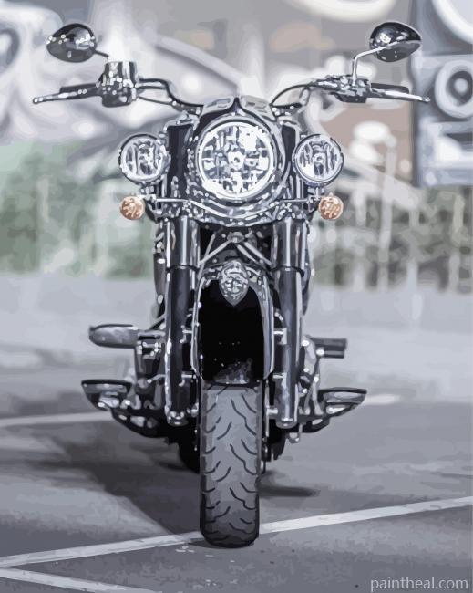Indian Bike Front Painting By Numbers Kits
