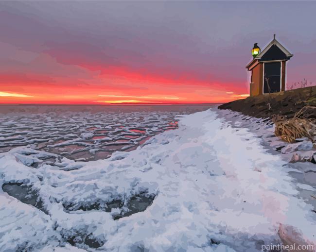 Volendam Sunset Painting By Numbers Kits
