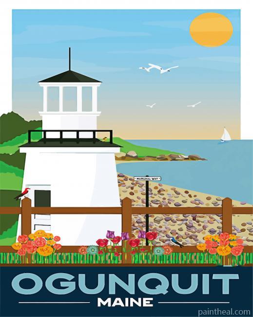 Marginal Way Maine Poster Painting By Numbers Kits